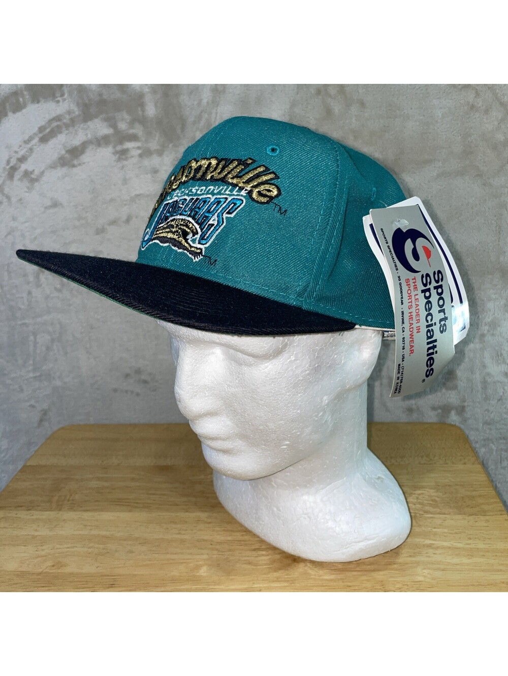 VTG 90’s Jacksonville Jaguars Sports Specialties Banned Logo Fitted Cap 7 1/4